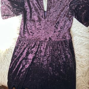 Purple Velvet Romper